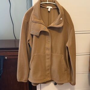 Beyond Yoga Camel Fleece tranquility Jacket, Lg